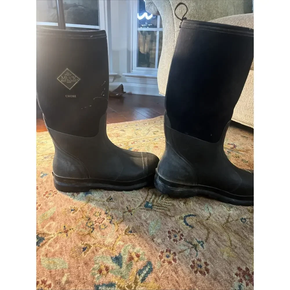 Muck Boot Chore Classic Men’s 11 Women’s 12 Black Waterproof Work Farm Boots